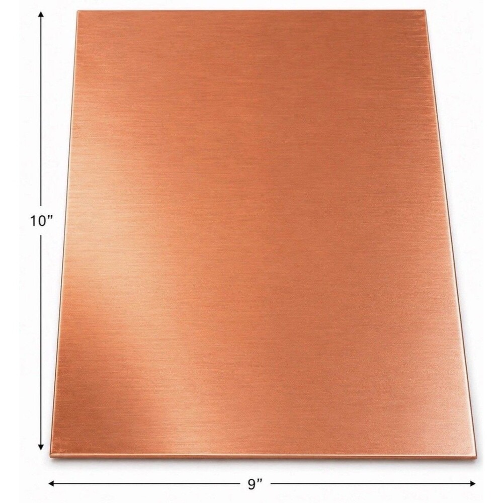 COPPER SHEET PLATE NEW 1/64 10"X9" 0.53mm Thick 110 ALLOY Pure 999 Blanks